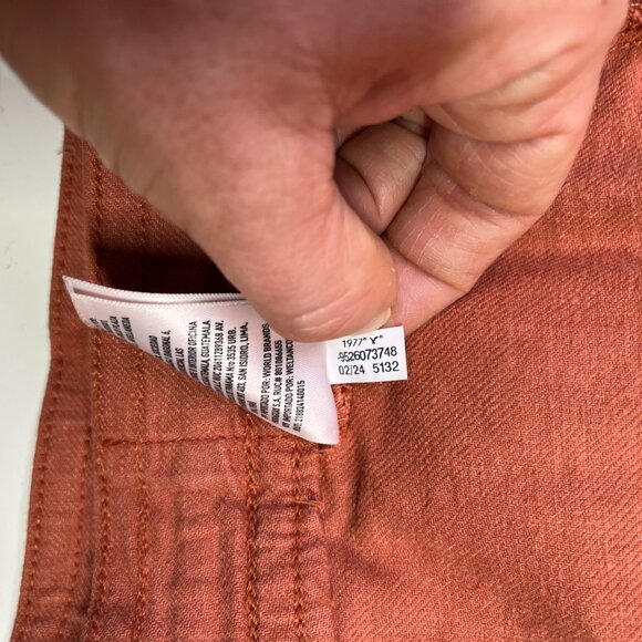 American Eagle Size 12 Dream Drape Baggy Wide Leg Pants Terra Cotta Orange - Picture 11 of 13